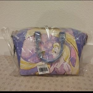 Loungefly Disney Tangled Rapunzel & Pascal Satchel Mini  Purse in hand SEALED